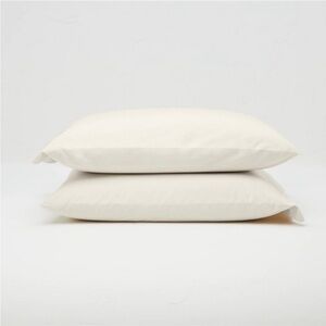 King Washed Supima Percale Solid Pillowcase Set Natural - Casaluna™ new